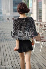 Rex Rabbit Fur Knitted Cape