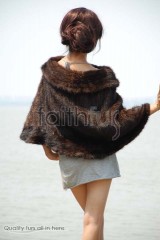 Mink Fur Knitted Cape