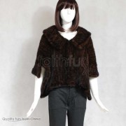 Mink Fur Knitted Cape