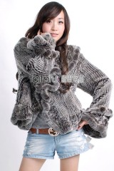 Rex Rabbit Fur Knitted Jacket