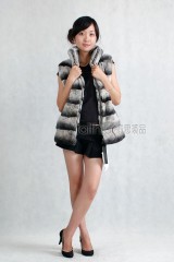 Rex Rabbit Fur (Chinchilla)  Vest