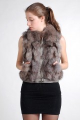 Silver-Blue Fox Fur Vest