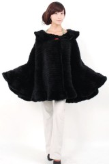 Mink Fur Knitted Cape