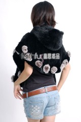 Mink Fur Knitted Cape