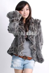 Rex Rabbit Fur Knitted Jacket