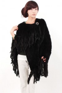 Mink Fur Knitted Cape