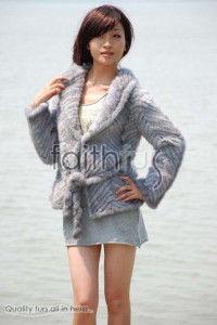 Sapphire Mink Fur Knitted Jacket