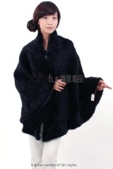 Mink Fur Knitted Cape