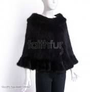 Mink Fur Knitted Cape