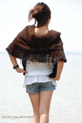 Mink Fur Knitted Cape