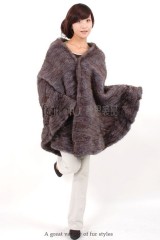 Mink Fur Knitted Cape