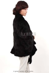 Mink Fur Knitted Cape