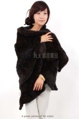 Mink Fur Knitted Cape