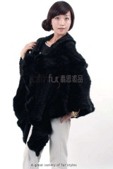 Mink Fur Knitted Cape