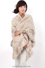 Mink Fur Knitted Cape