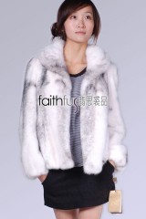 Cross Mink Fur Coat