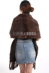 Mink Fur Knitted Cape