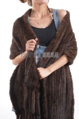 Mink Fur Knitted Cape