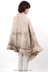 Mink Fur Knitted Cape