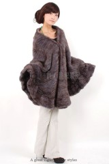 Mink Fur Knitted Cape