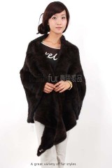 Mink Fur Knitted Cape