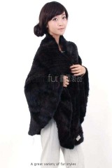 Mink Fur Knitted Cape