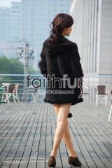 Hooded Mink Fur Knitted Jackets