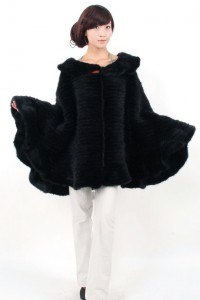 Mink Fur Knitted Cape