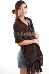 Mink Fur Knitted Cape