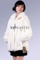 White Mink Fur Coat