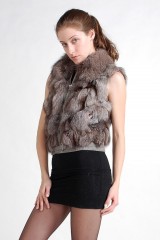 Silver-Blue Fox Fur Vest