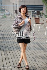 Rex Rabbit Fur Knitted Cape/Poncho