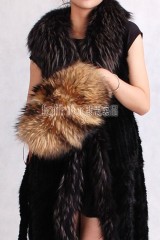 Racoon Fur Muff / Handwarmer