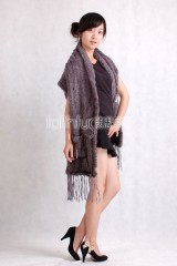 Mink Fur Knitted Cape