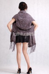 Mink Fur Knitted Cape