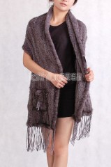 Mink Fur Knitted Cape