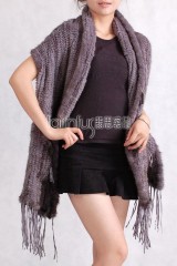 Mink Fur Knitted Cape