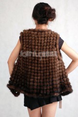 Mink Fur Knitted Vest/Waistcoat/Weskit