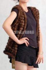 Mink Fur Knitted Vest/Waistcoat/Weskit