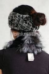 Rex Rabbit Fur Knitted Headband