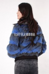 Rabbit Fur Jacket with Racoon Fur collar