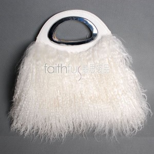 Tibet Sheep Fur Handbag / Purse