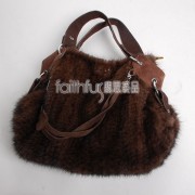 Mink Knitted Fur Handbag / Purse