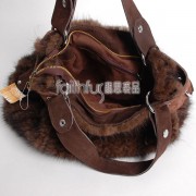 Mink Knitted Fur Handbag / Purse