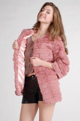 Shearing Rabbit Fur Jacket