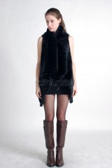 Mink Fur Knitted Shawl