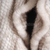 Mink Fur Knitted Shawl