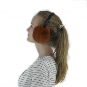 Real Fur Rex Rabbit Earmuffs Ear Warmer