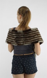 Mink Fur Knitted Scarf Stole Shawl