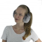 Real Fur Rex Rabbit Earmuffs Ear Warmer